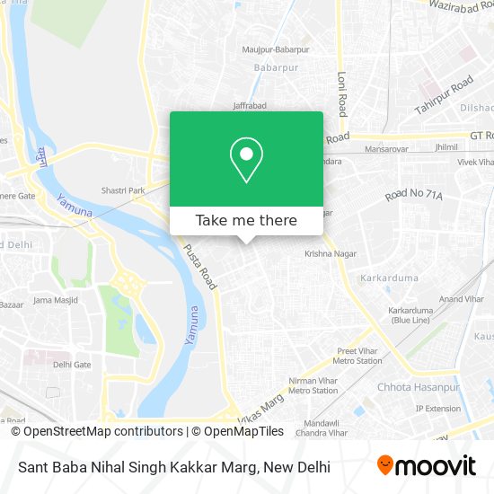 Sant Baba Nihal Singh Kakkar Marg map