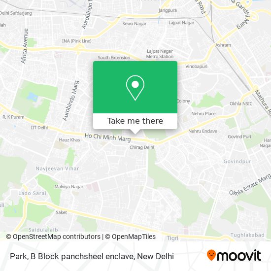 Park, B Block panchsheel enclave map