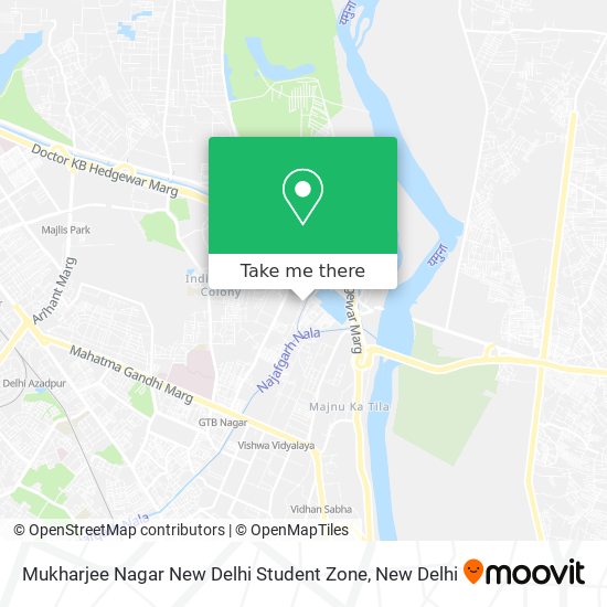 Mukharjee Nagar New Delhi Student Zone map