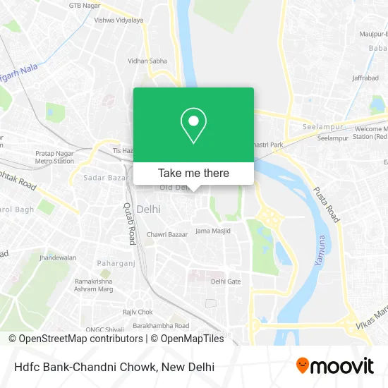 Hdfc Bank-Chandni Chowk map