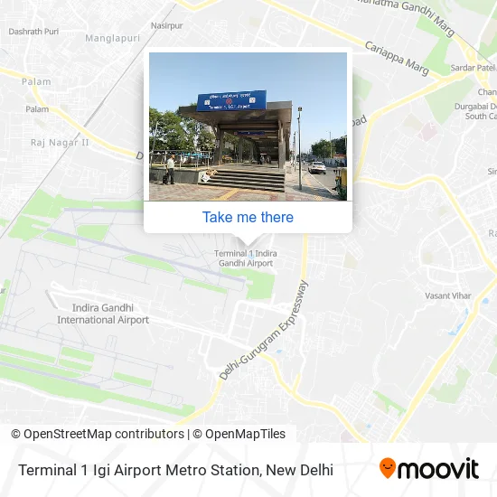 Terminal 1 Igi Airport Metro Station map