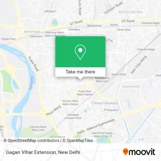 Gagan Vihar Extension map
