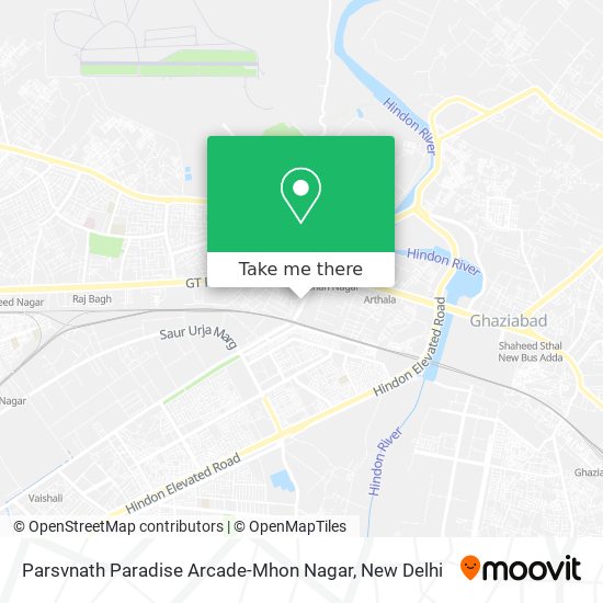 Parsvnath Paradise Arcade-Mhon Nagar map
