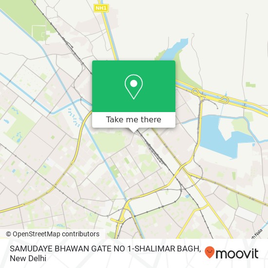 SAMUDAYE BHAWAN GATE NO 1-SHALIMAR BAGH map