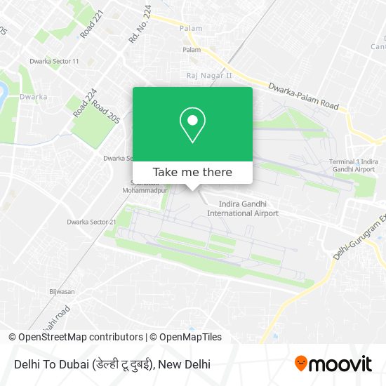 Delhi To Dubai (डेल्ही टू दुबई) map