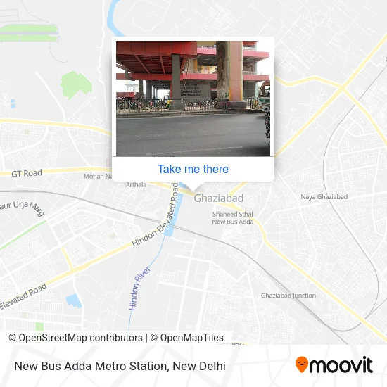 New Bus Adda Metro Station map