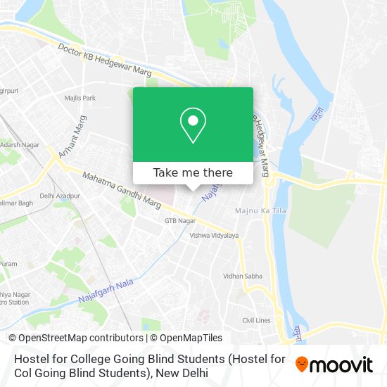 Hostel for College Going Blind Students map