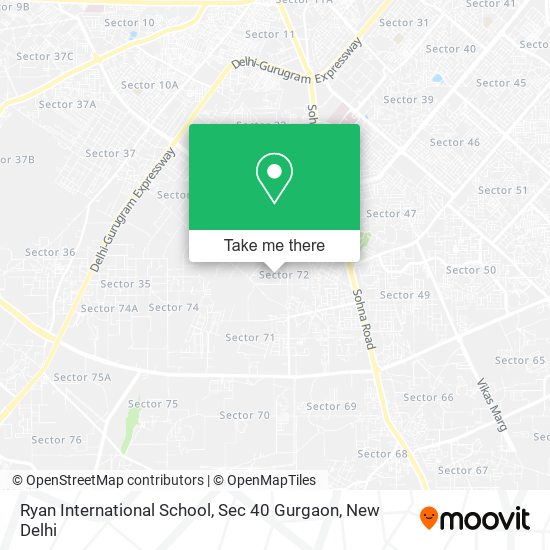Ryan International School, Sec 40 Gurgaon map