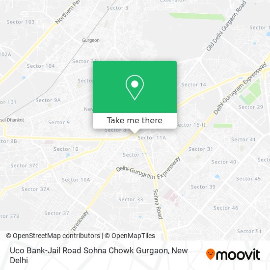 Uco Bank-Jail Road Sohna Chowk Gurgaon map