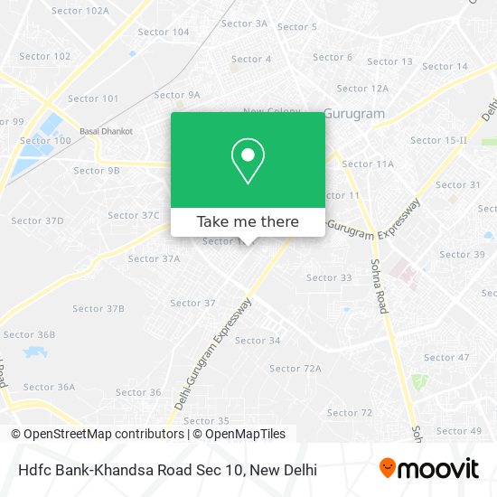 Hdfc Bank-Khandsa Road Sec 10 map