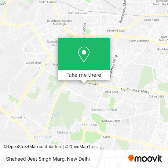 Shaheed Jeet Singh Marg map