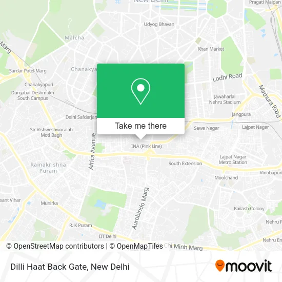 Dilli Haat Back Gate map