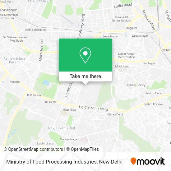 Ministry of Food Processing Industries map