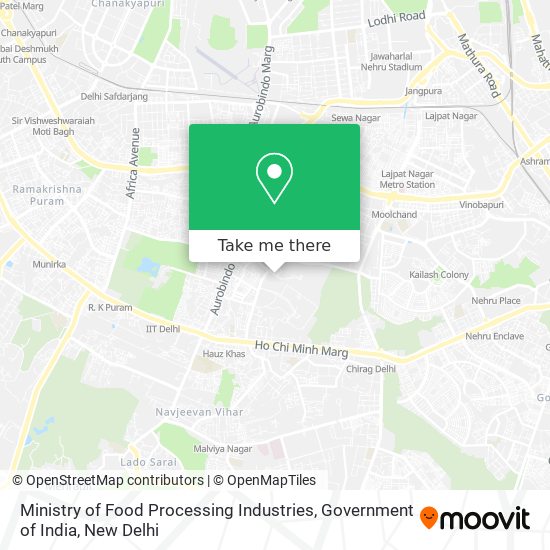 Ministry of Food Processing Industries, Government of India map