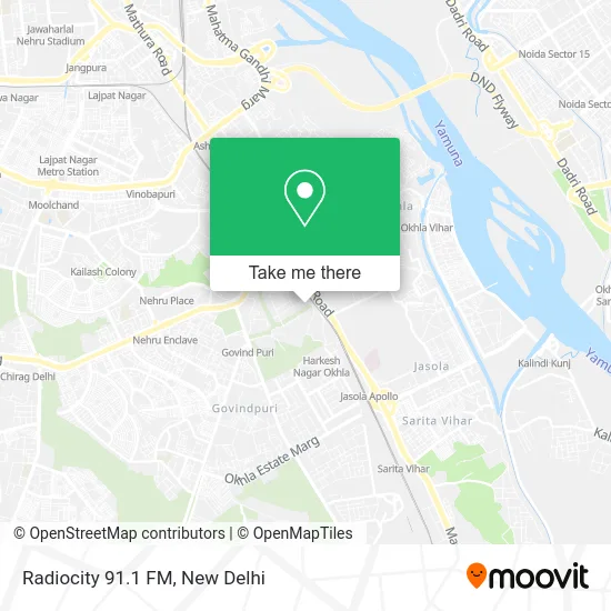 Radiocity 91.1 FM map