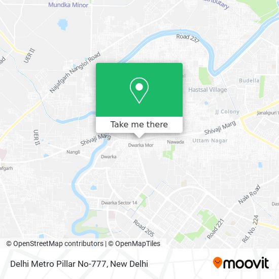 Delhi Metro Pillar No-777 map