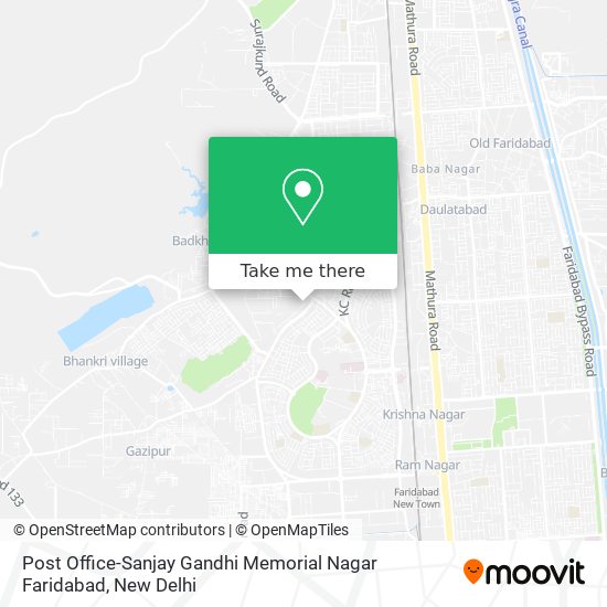 Post Office-Sanjay Gandhi Memorial Nagar Faridabad map