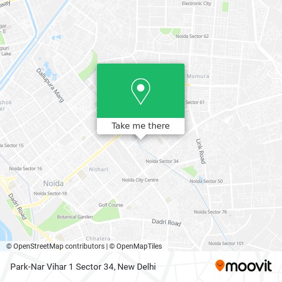 Park-Nar Vihar 1 Sector 34 map