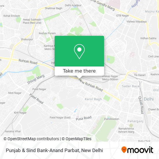 Punjab & Sind Bank-Anand Parbat map