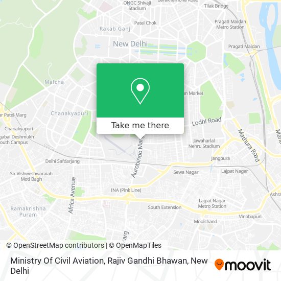 Ministry Of Civil Aviation, Rajiv Gandhi Bhawan map