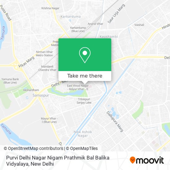 Purvi Delhi Nagar Nigam Prathmik Bal Balika Vidyalaya map