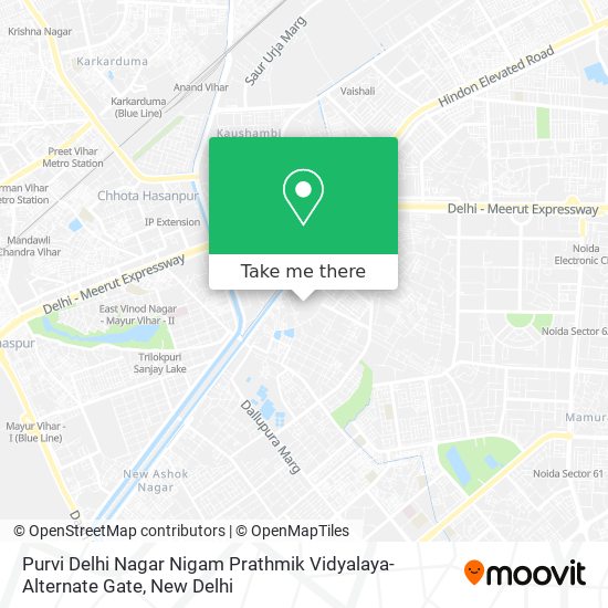 Purvi Delhi Nagar Nigam Prathmik Vidyalaya-Alternate Gate map