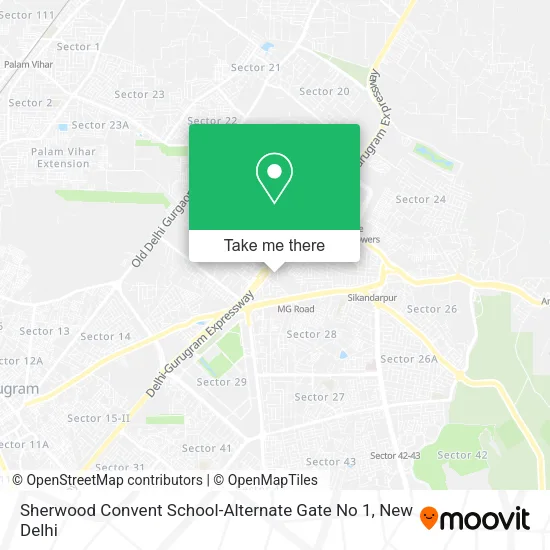 Sherwood Convent School-Alternate Gate No 1 map