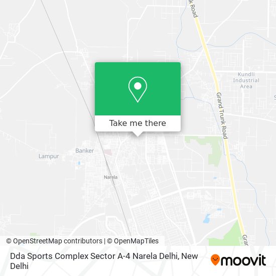 Dda Sports Complex Sector A-4 Narela Delhi map