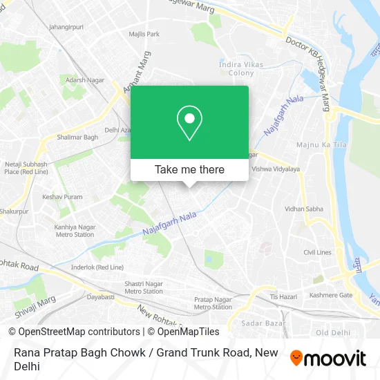 Rana Pratap Bagh Chowk / Grand Trunk Road map