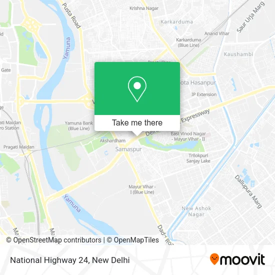 National Highway 24 map