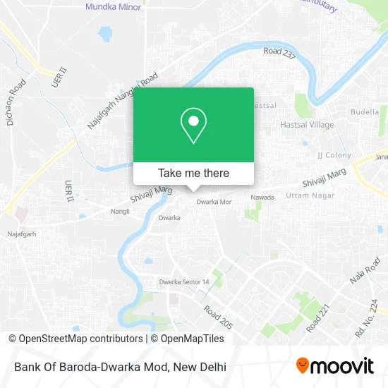 Bank Of Baroda-Dwarka Mod map