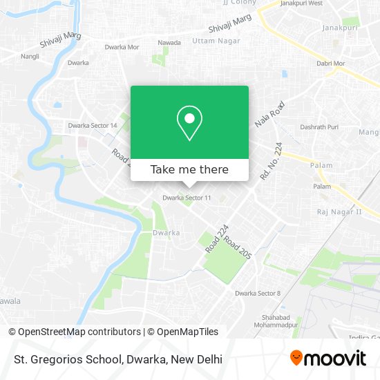 St. Gregorios School, Dwarka map