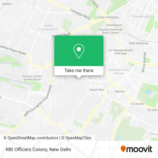 RBI Officers Colony map