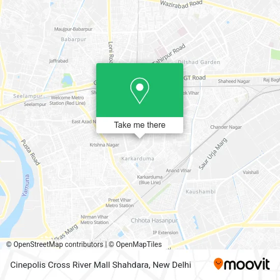 Cinepolis Cross River Mall Shahdara map
