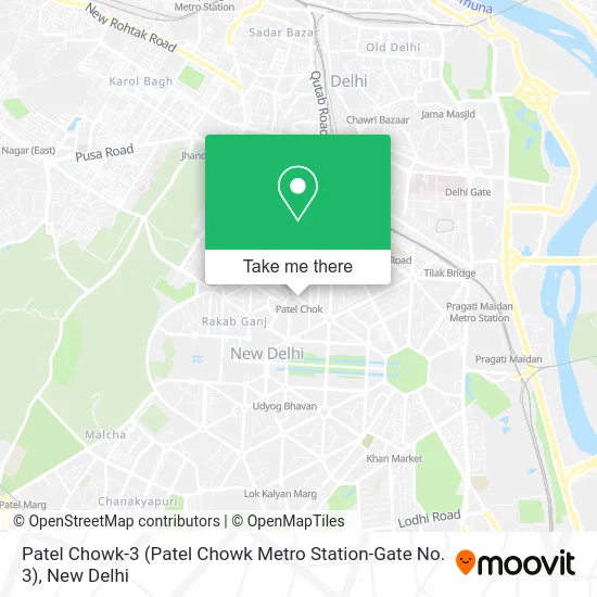 Patel Chowk-3 (Patel Chowk Metro Station-Gate No. 3) map