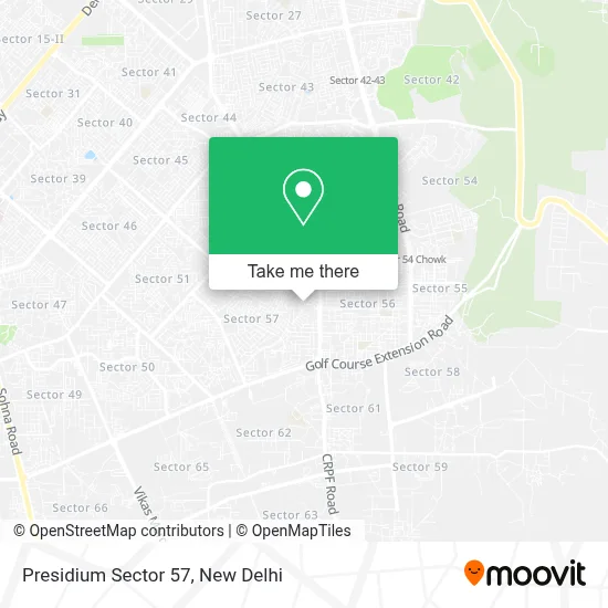 Presidium Sector 57 map