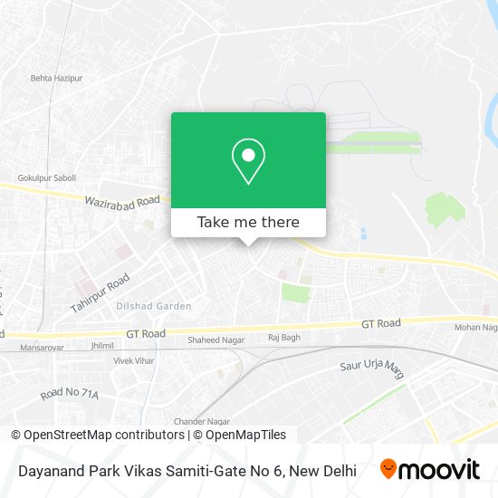 Dayanand Park Vikas Samiti-Gate No 6 map