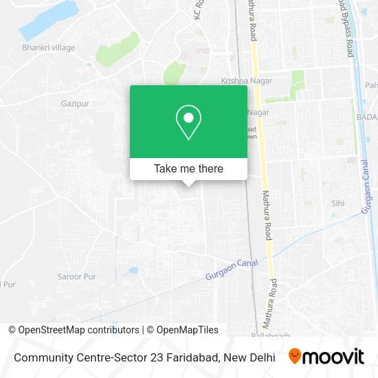 Community Centre-Sector 23 Faridabad map