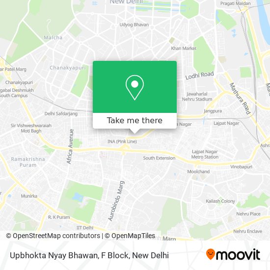 Upbhokta Nyay Bhawan, F Block map