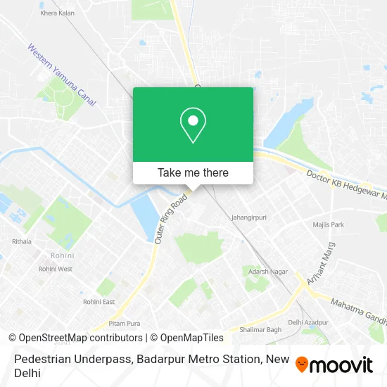 Pedestrian Underpass, Badarpur Metro Station map