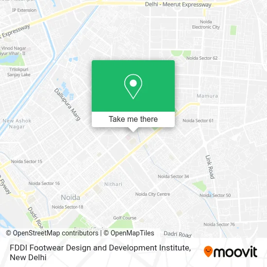 Fddi 'Footwear Design and Development Institute' map