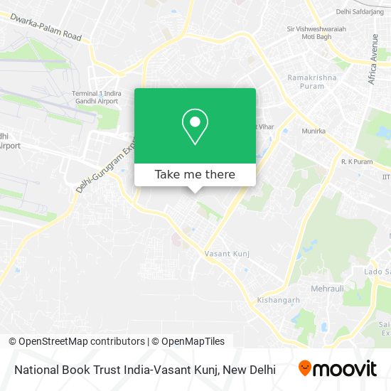 National Book Trust India-Vasant Kunj map