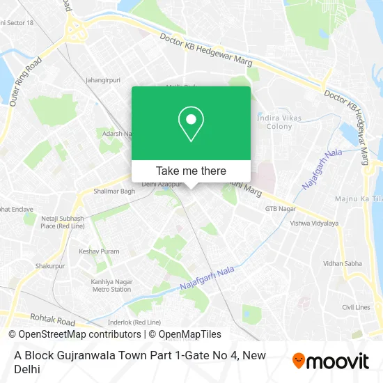 A Block Gujranwala Town Part 1-Gate No 4 map