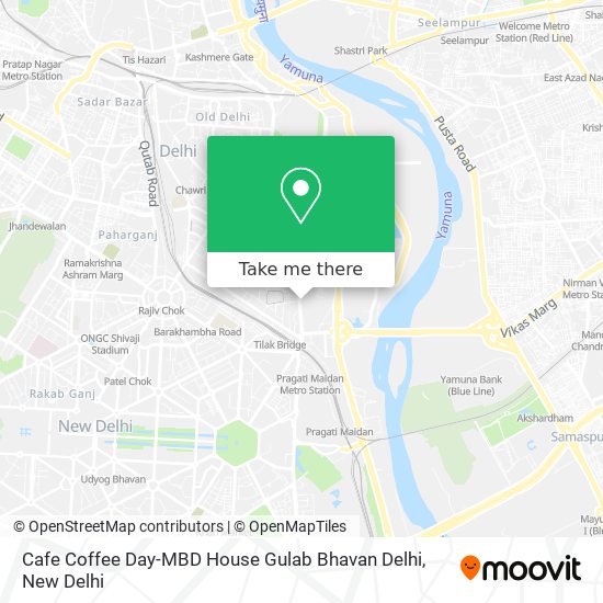 Cafe Coffee Day-MBD House Gulab Bhavan Delhi map