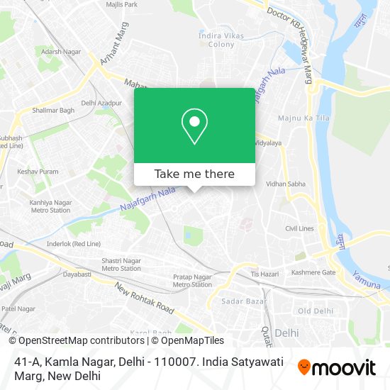 41-A, Kamla Nagar, Delhi - 110007. India Satyawati Marg map
