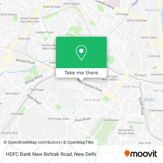 HDFC Bank New Rohtak Road map