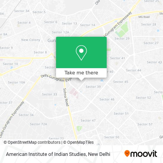 American Institute of Indian Studies map