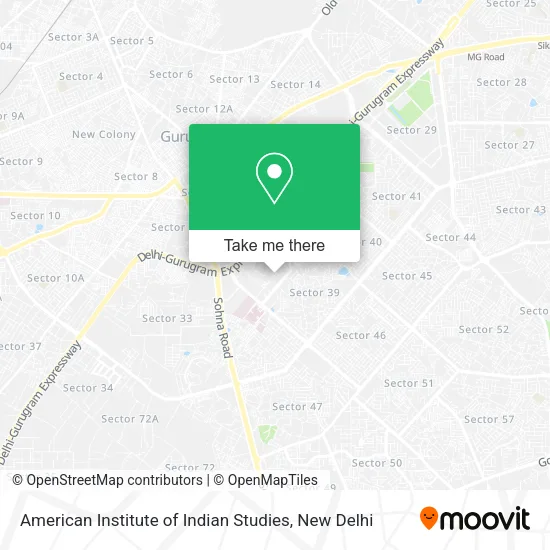 American Institute of Indian Studies map