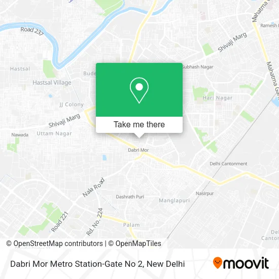 Dabri Mor Metro Station-Gate No 2 map
