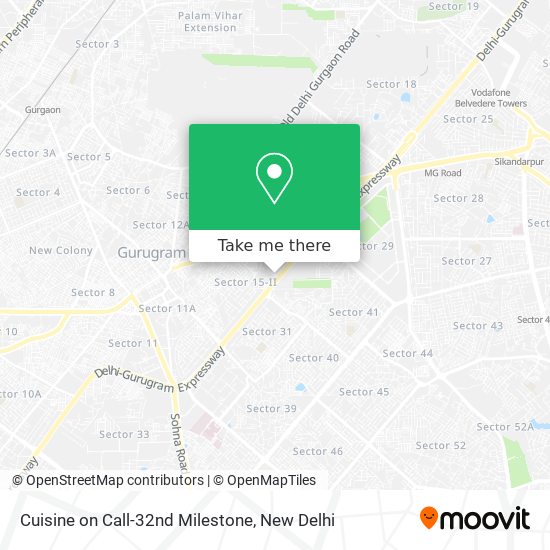 Cuisine on Call-32nd Milestone map